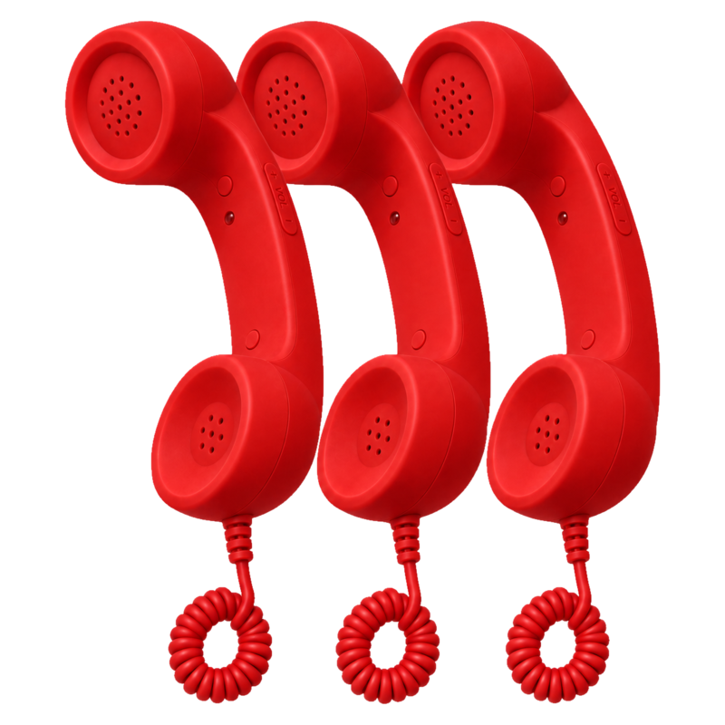 DialBop pack of 3 red handsets